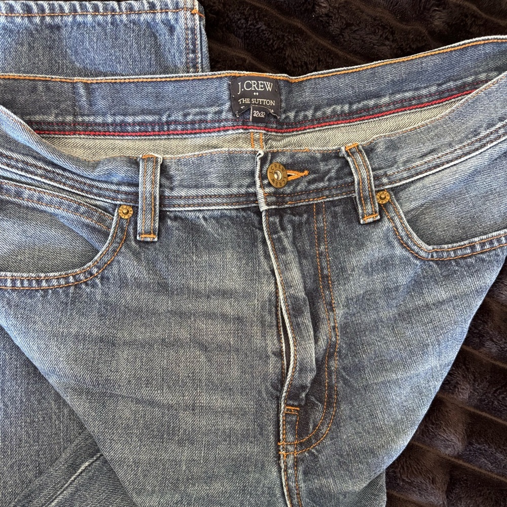 J. Crew Men's Straight Blue Jeans - Picture 2 of 3